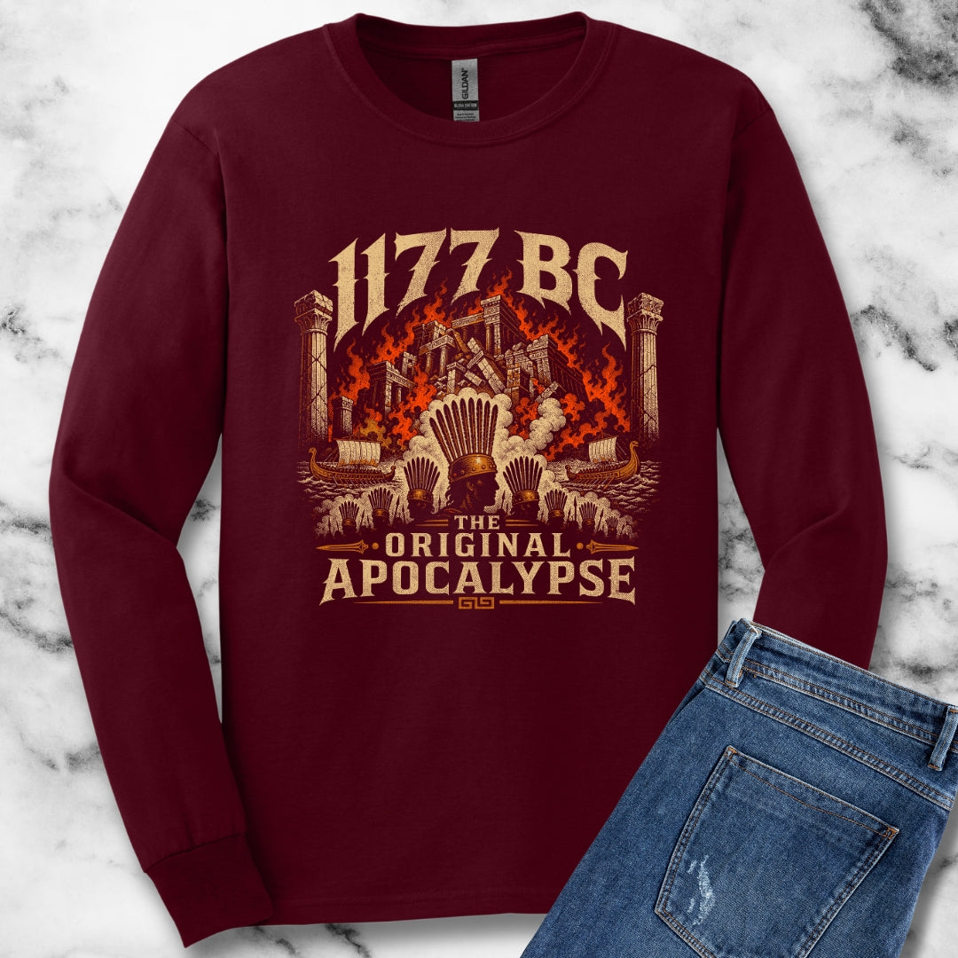 1177 BC Bronze Age Collapse Apocalypse Unisex Long Sleeve Tee