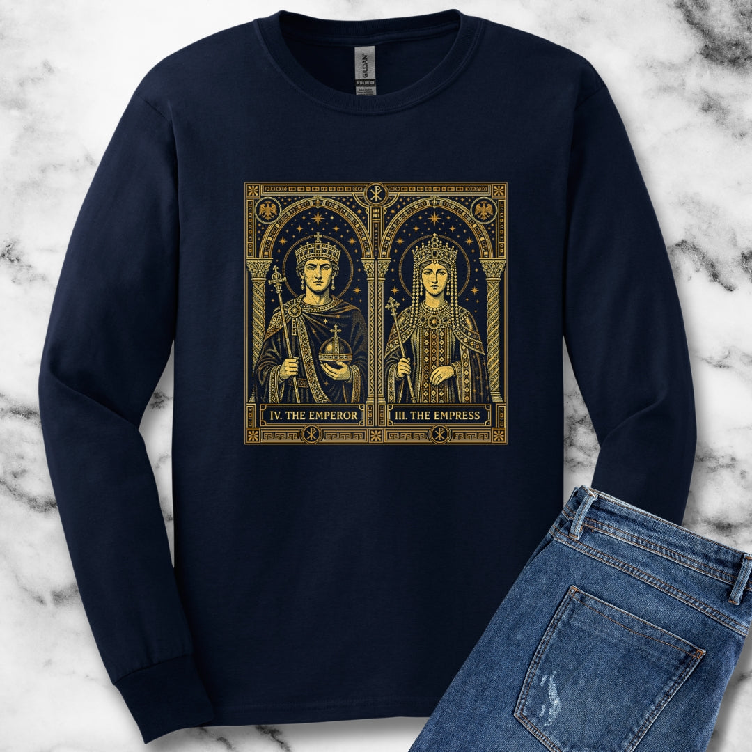 Justinian and Theodora Emperor Empress Unisex Long Sleeve Tee