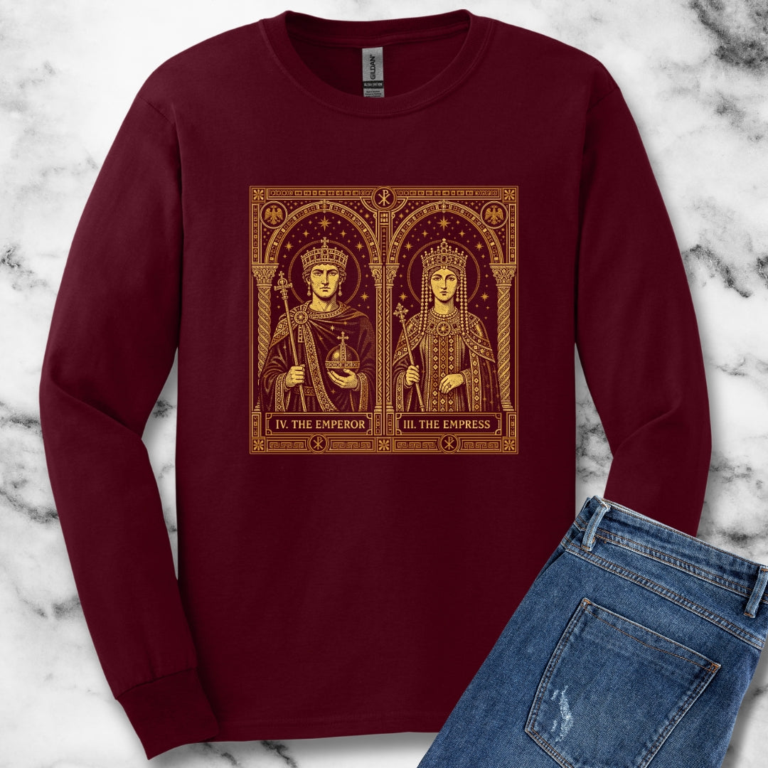 Justinian and Theodora Emperor Empress Unisex Long Sleeve Tee