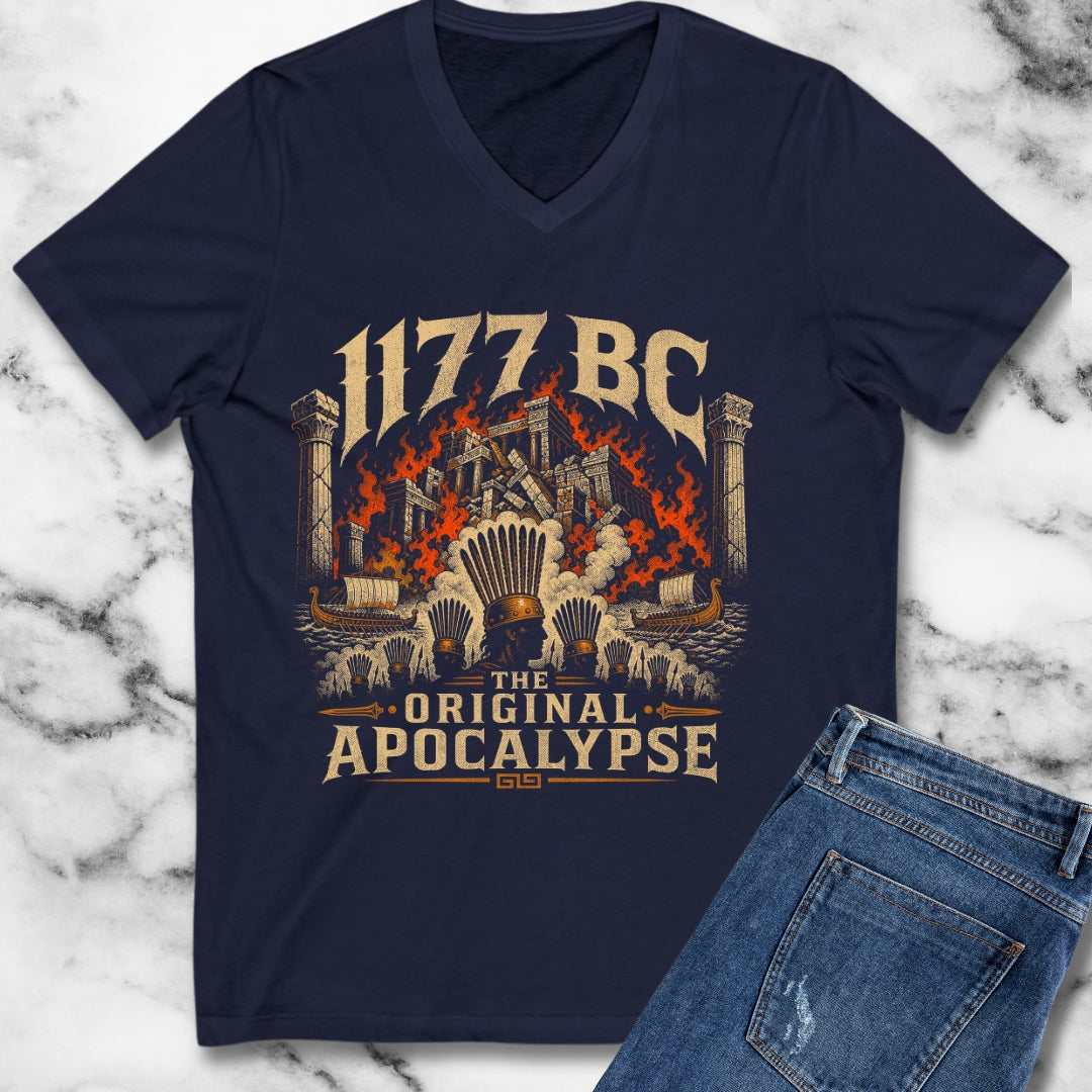 1177 BC Bronze Age Collapse Apocalypse V-Neck
