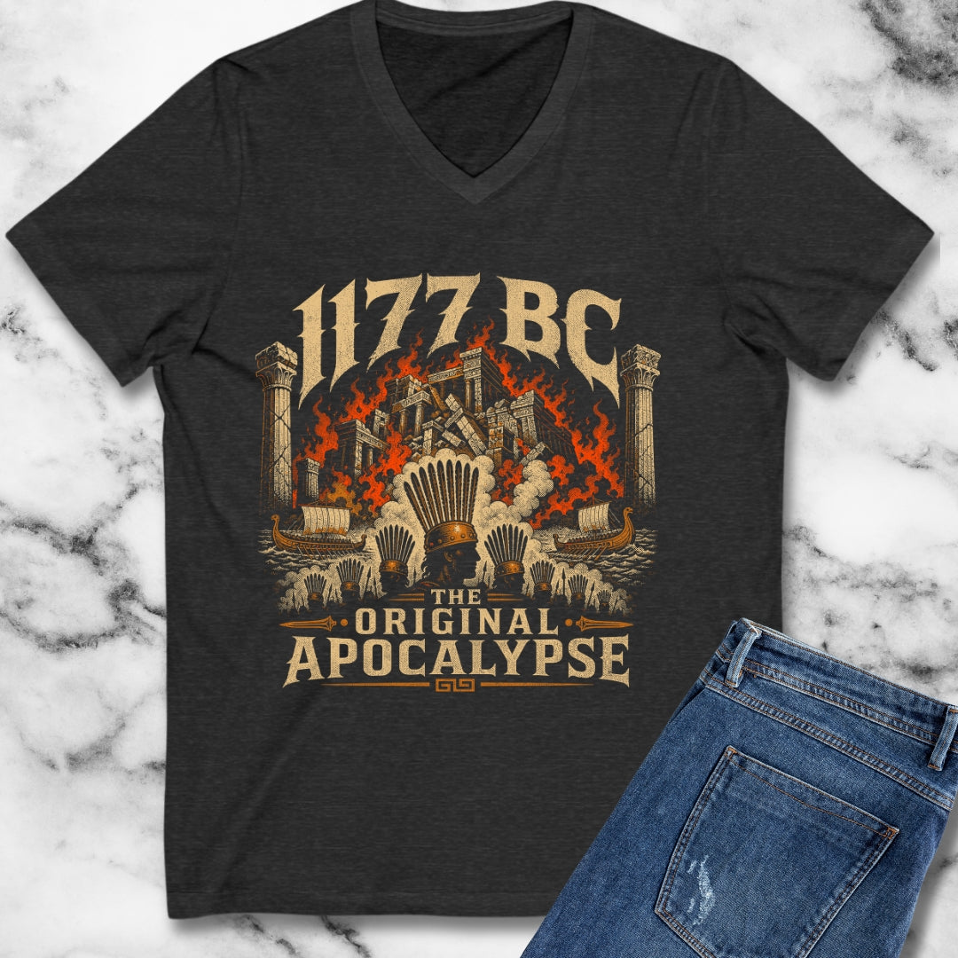 1177 BC Bronze Age Collapse Apocalypse V-Neck
