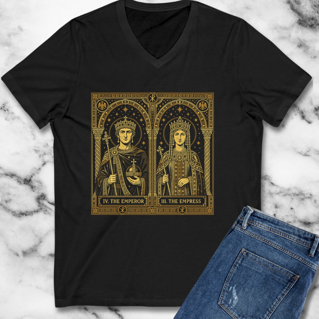 Justinian and Theodora Emperor Empress V-Neck