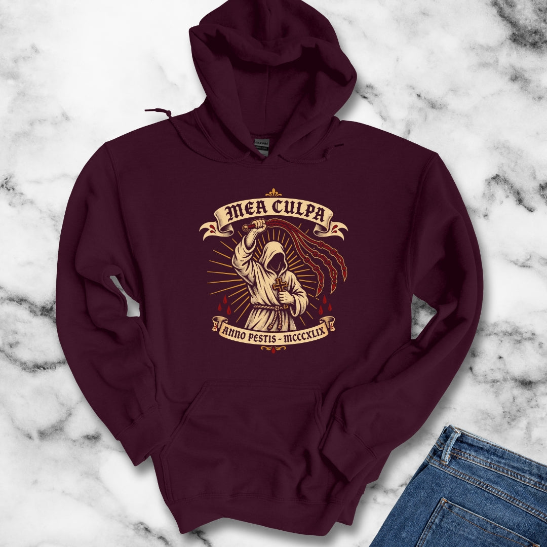 The Flagellant Mea Culpa Black Plague Hoodie
