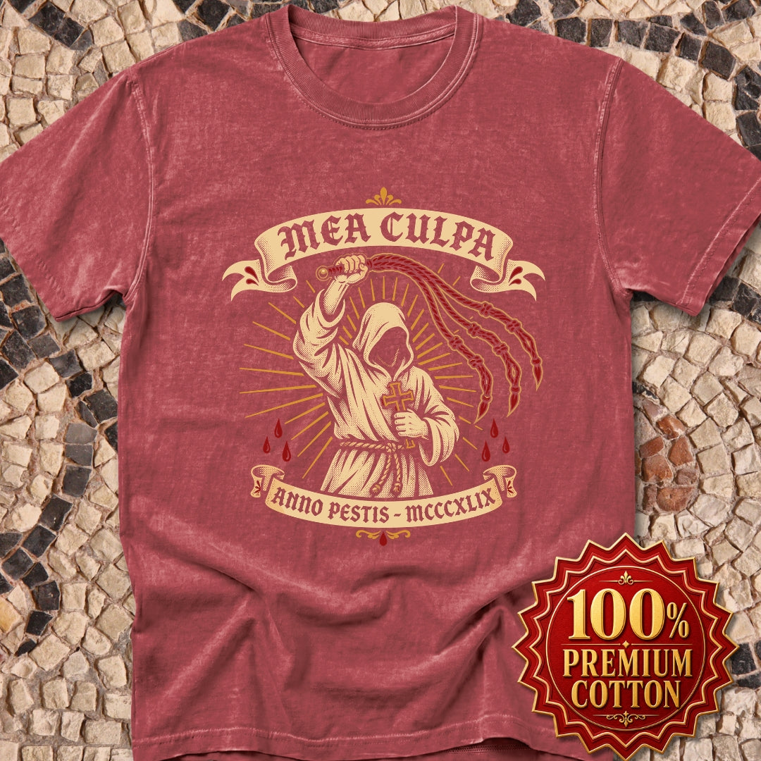 The Flagellant Mea Culpa Black Plague Premium Tee