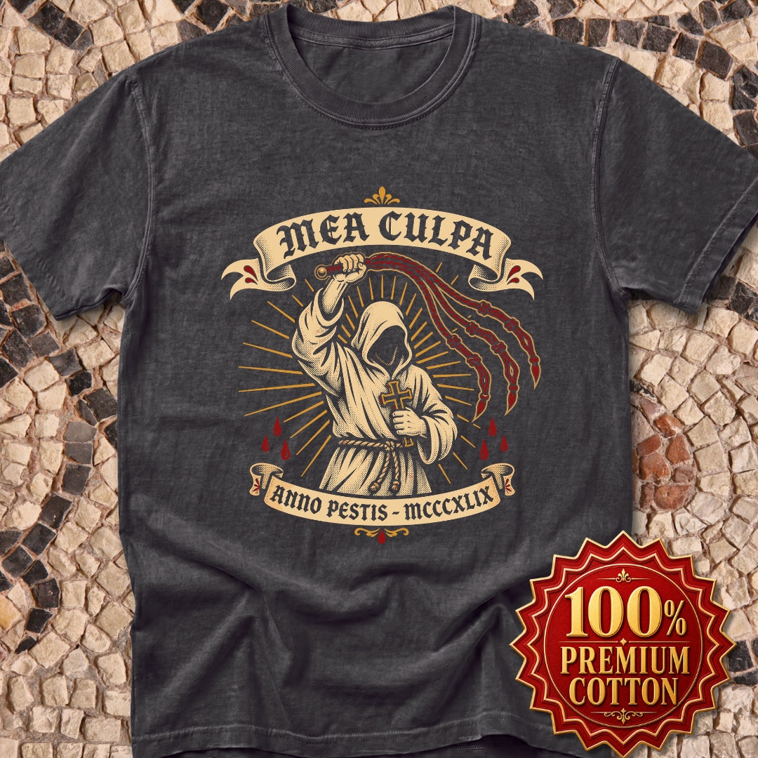 The Flagellant Mea Culpa Black Plague Premium Tee