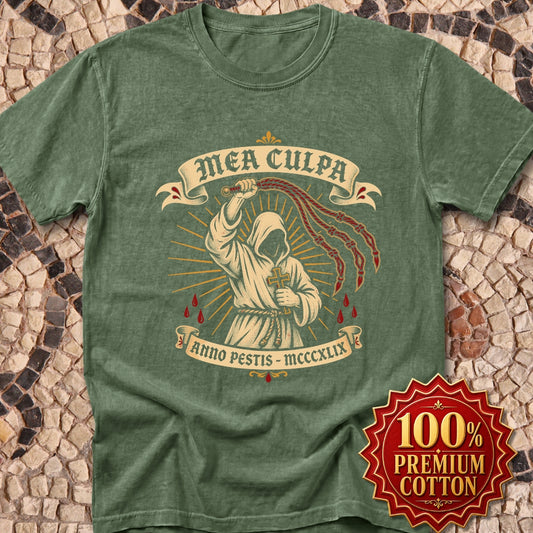 The Flagellant Mea Culpa Black Plague Premium Tee