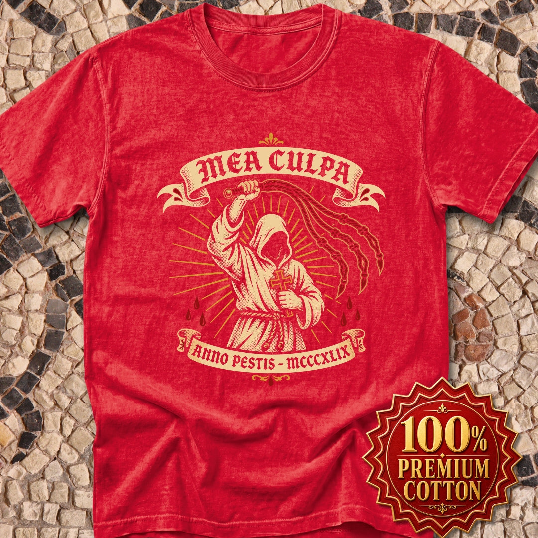 The Flagellant Mea Culpa Black Plague Premium Tee