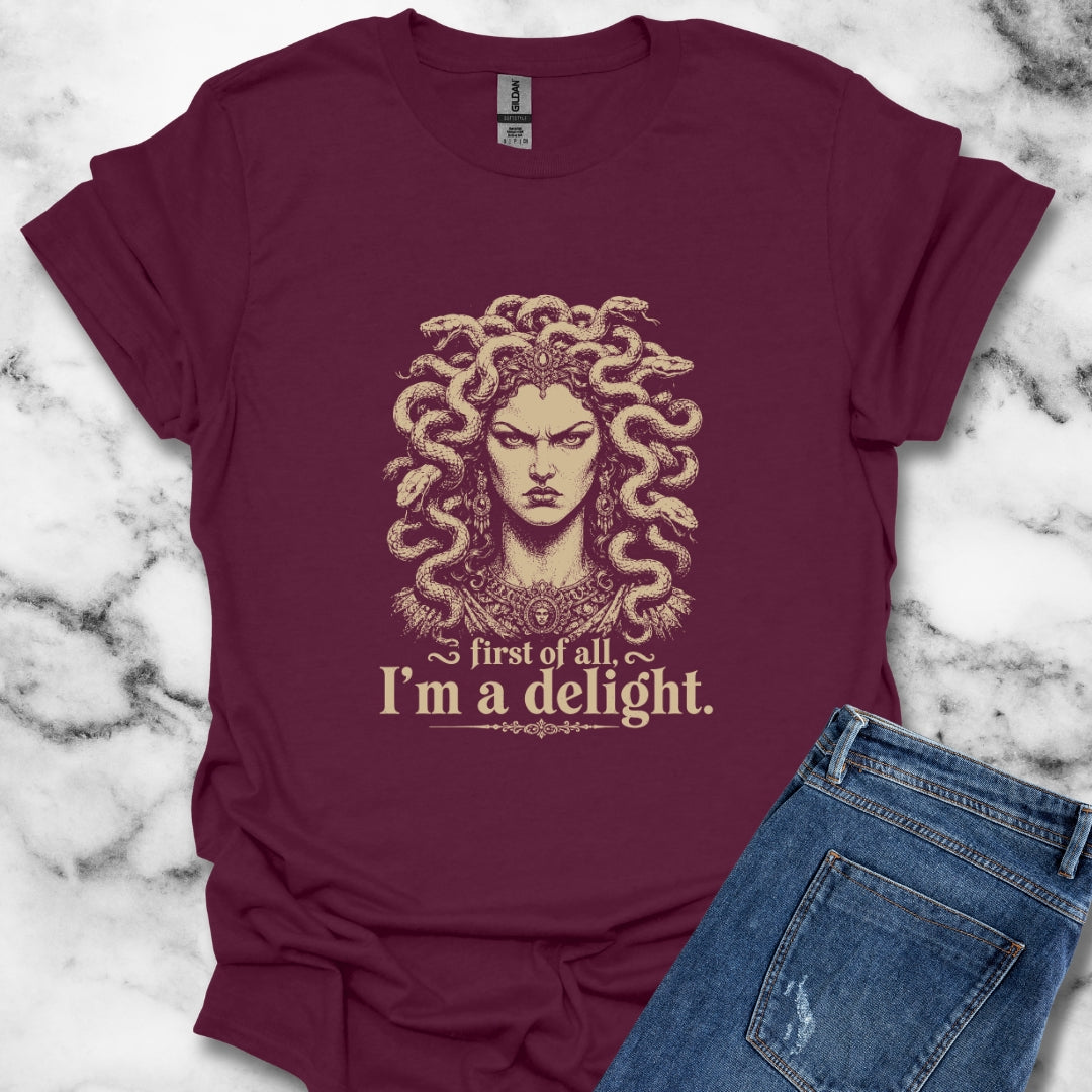 Medusa First of All I'm a Delight T-Shirt