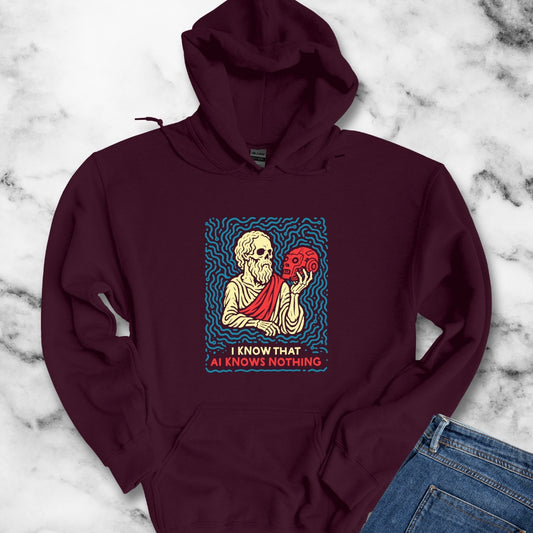 Socrates AI Knows Nothing Hoodie