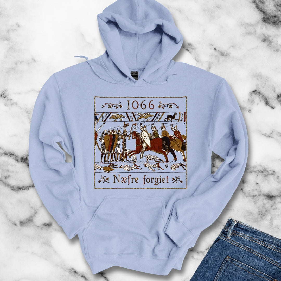 1066 Never Forget Old English Tapestry Hoodie