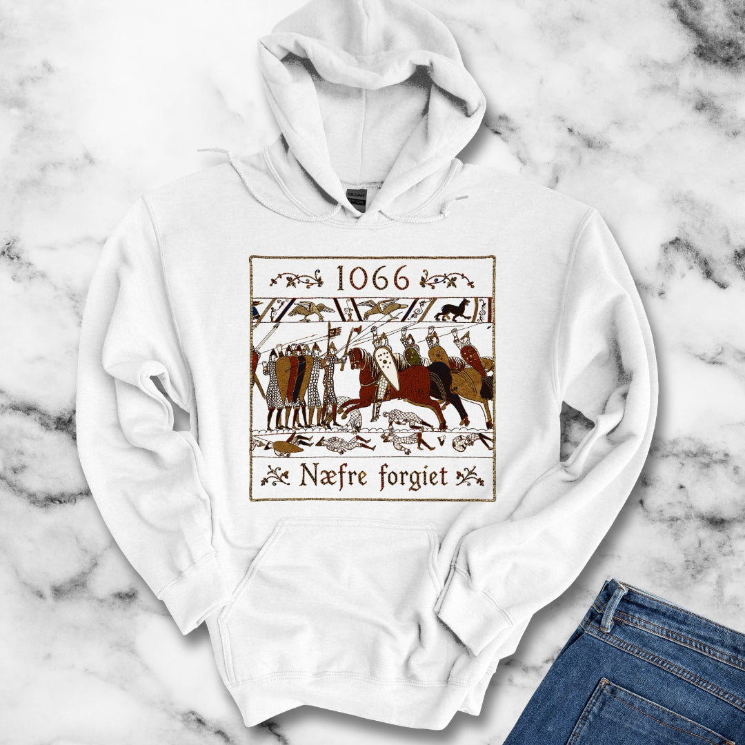 1066 Never Forget Old English Tapestry Hoodie