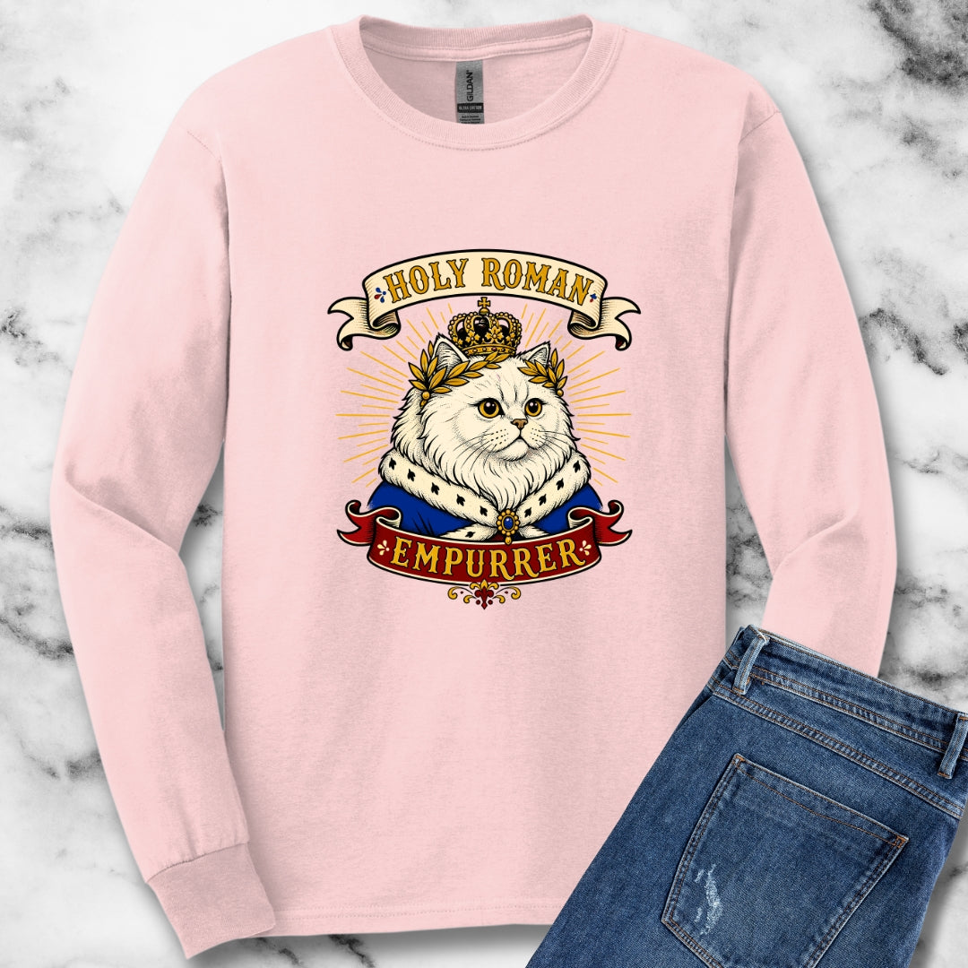 Holy Roman Empurrer Cat Unisex Long Sleeve Tee