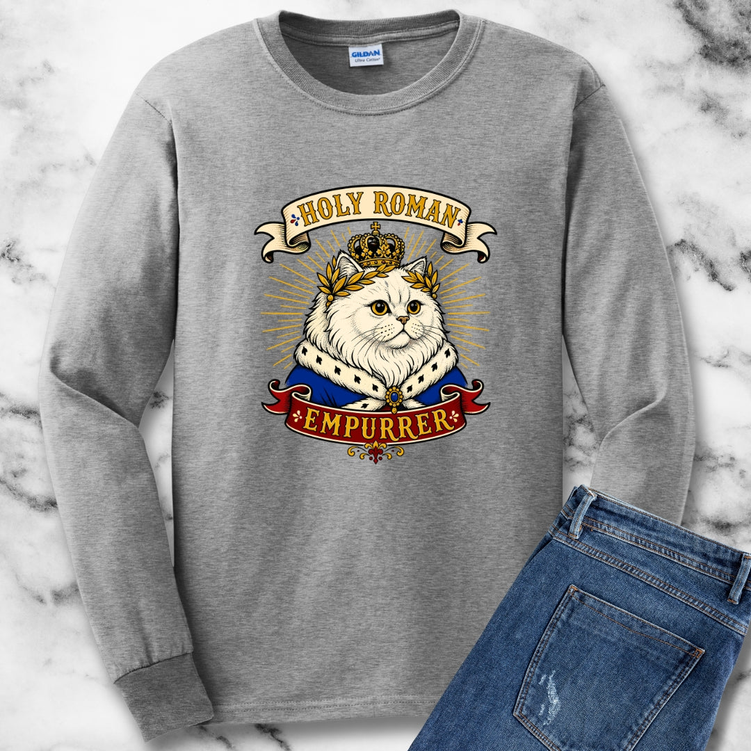 Holy Roman Empurrer Cat Unisex Long Sleeve Tee