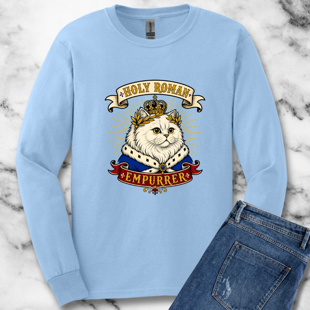 Holy Roman Empurrer Cat Unisex Long Sleeve Tee