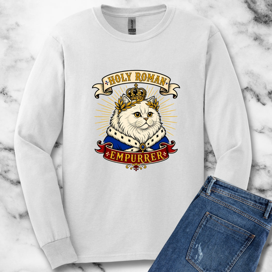 Holy Roman Empurrer Cat Unisex Long Sleeve Tee