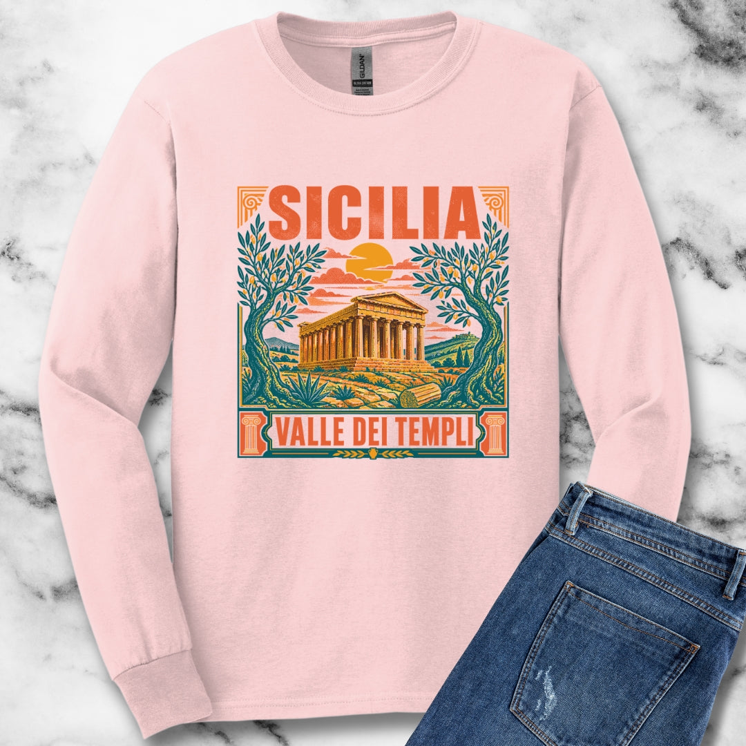 Agrigento Valley of the Greek Temples Unisex Long Sleeve Tee