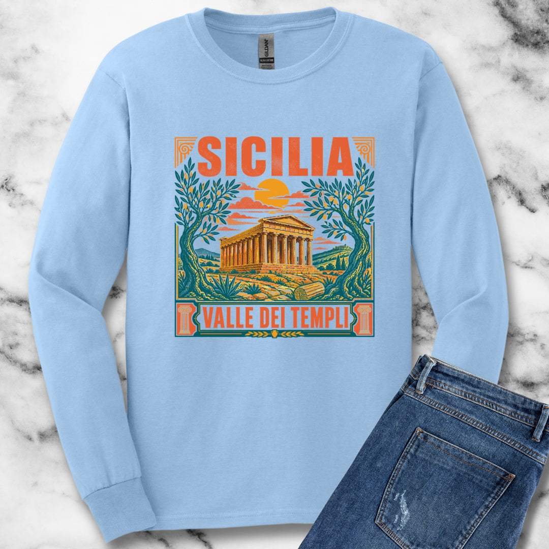 Agrigento Valley of the Greek Temples Unisex Long Sleeve Tee