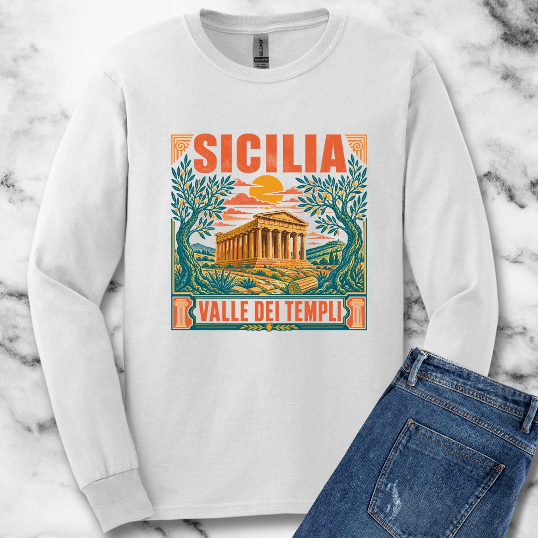 Agrigento Valley of the Greek Temples Unisex Long Sleeve Tee