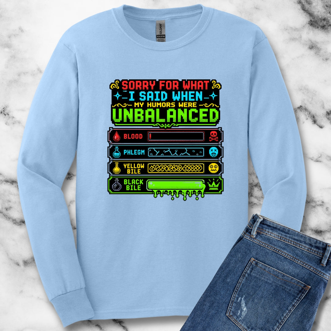 8 Bit Sorry for What I Said Humors Unisex Long Sleeve Tee