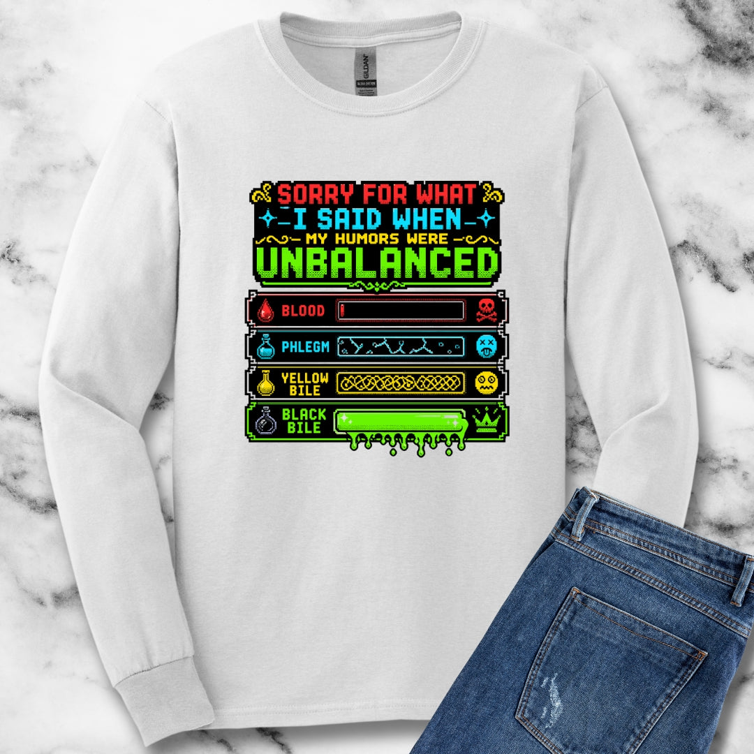8 Bit Sorry for What I Said Humors Unisex Long Sleeve Tee