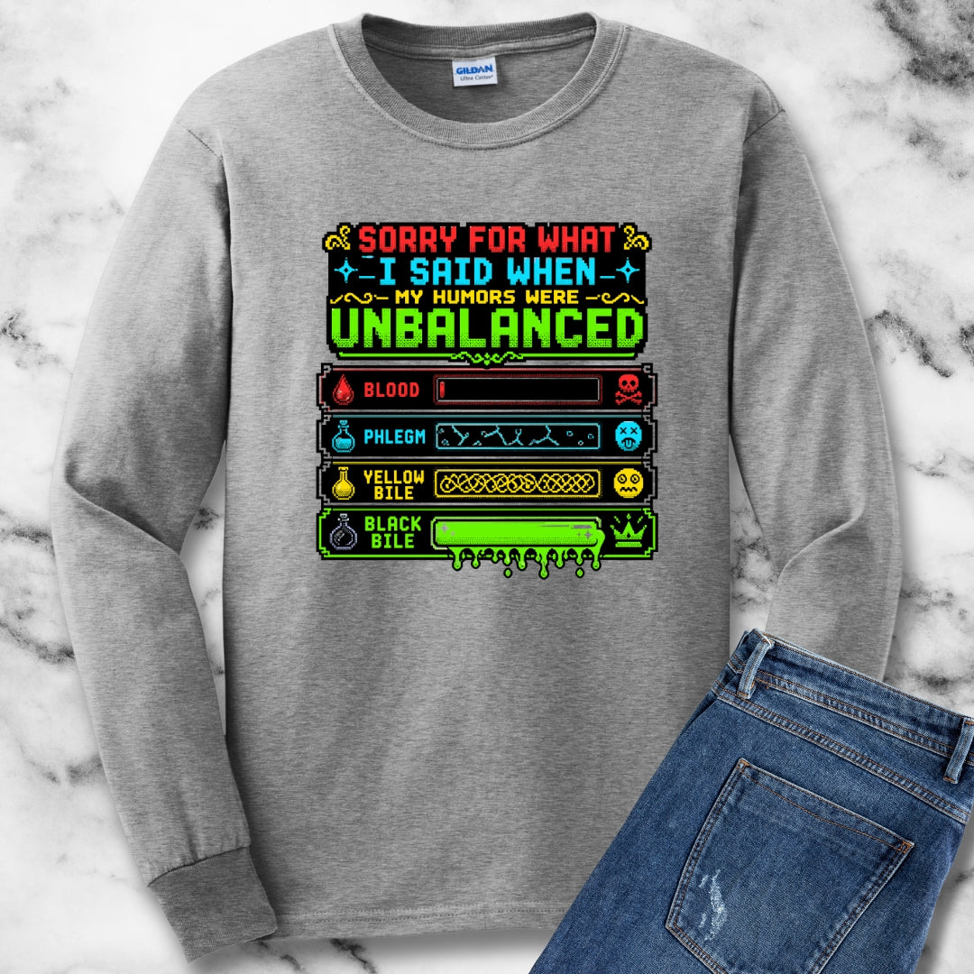 8 Bit Sorry for What I Said Humors Unisex Long Sleeve Tee