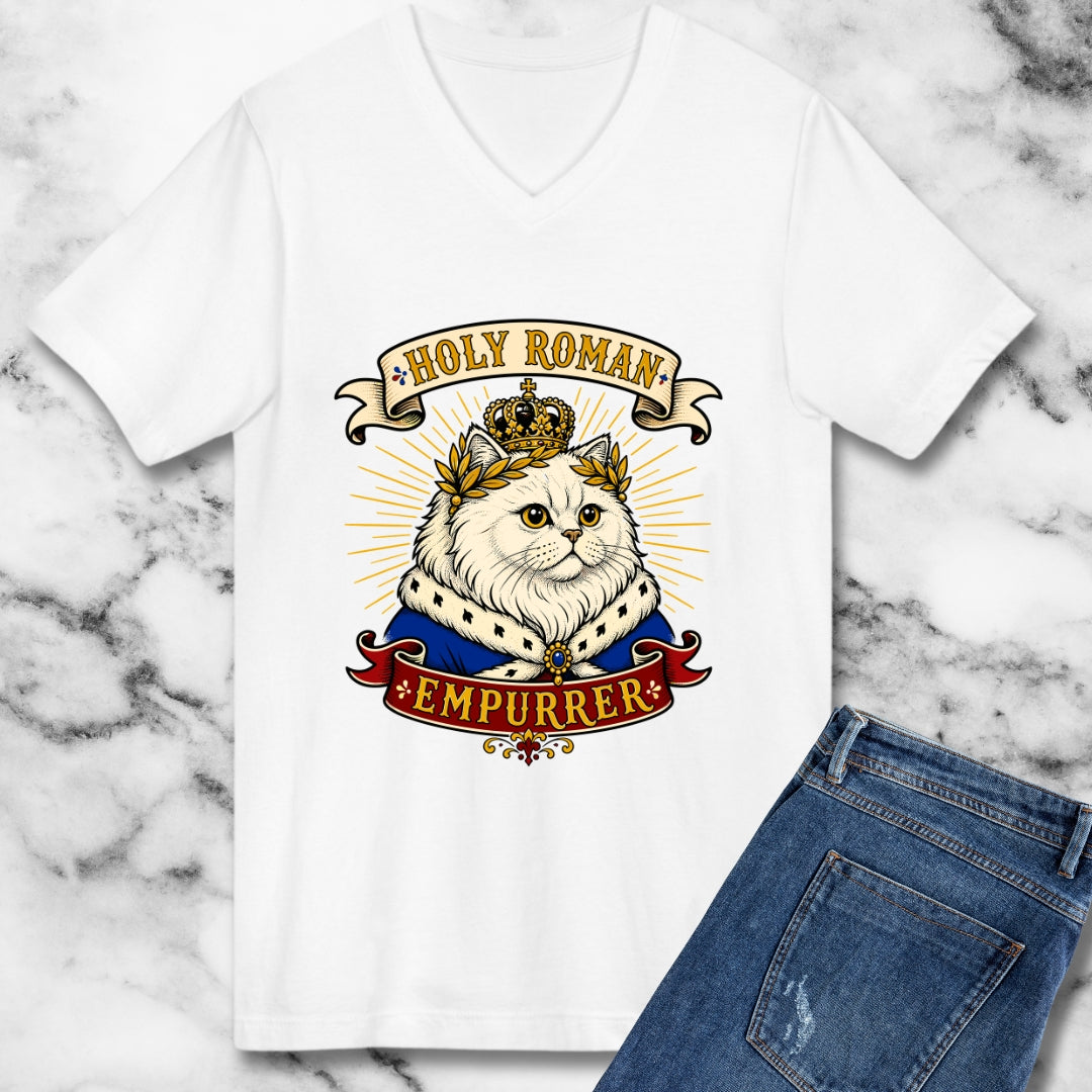 Holy Roman Empurrer Cat V-neck