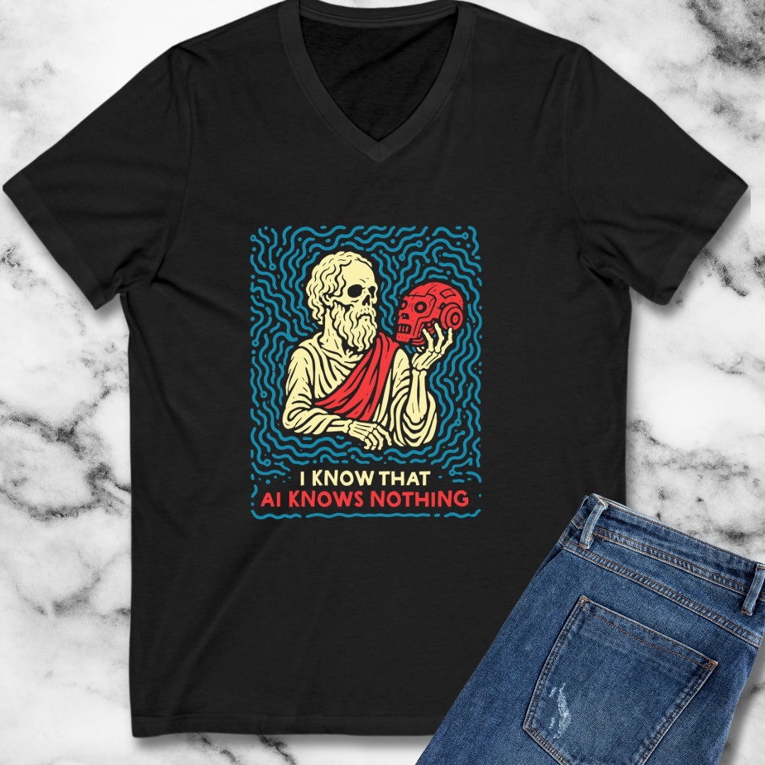 Socrates AI Knows Nothing V-Neck