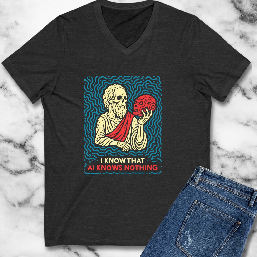 Socrates AI Knows Nothing V-Neck