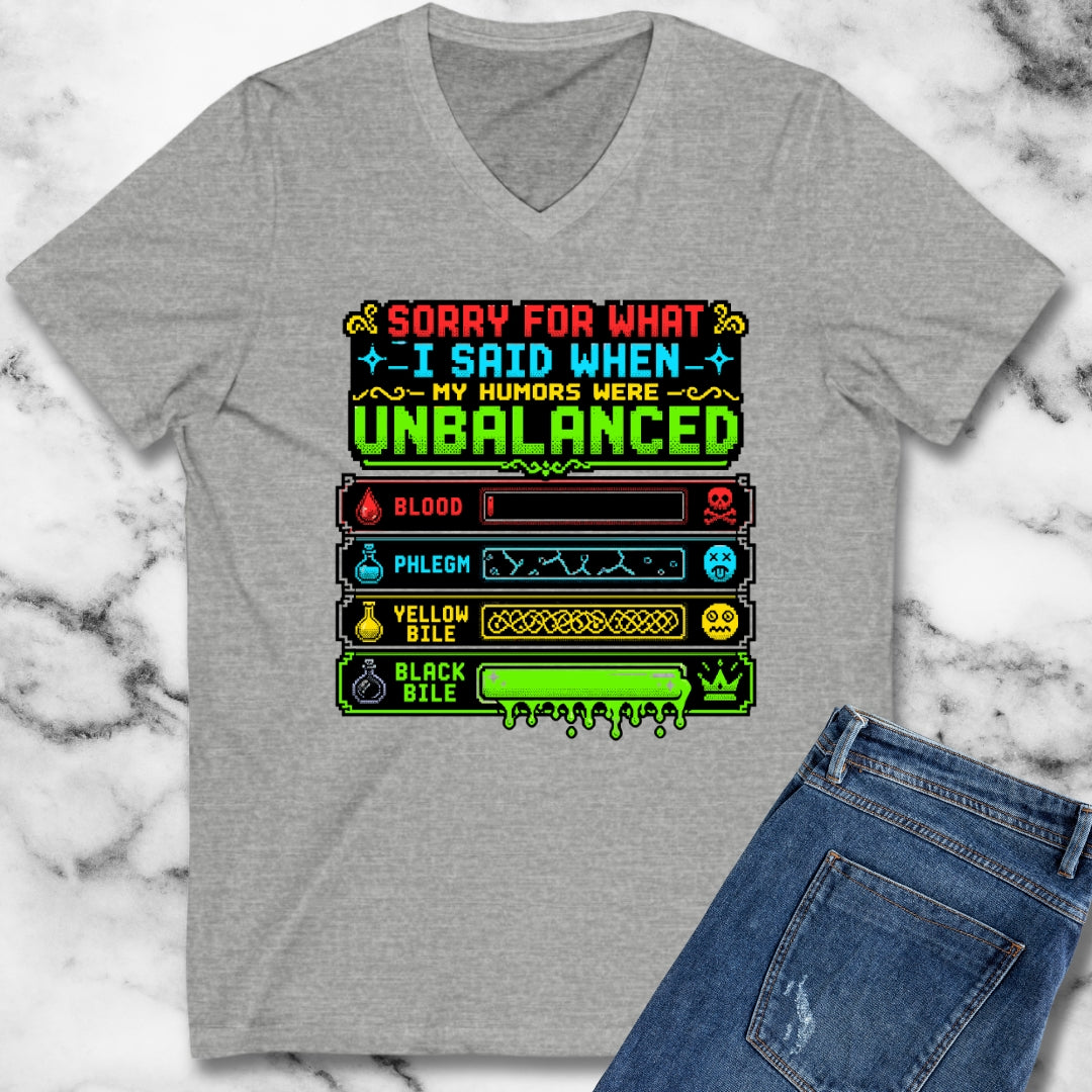 8 Bit Sorry for What I Said Humors V-neck
