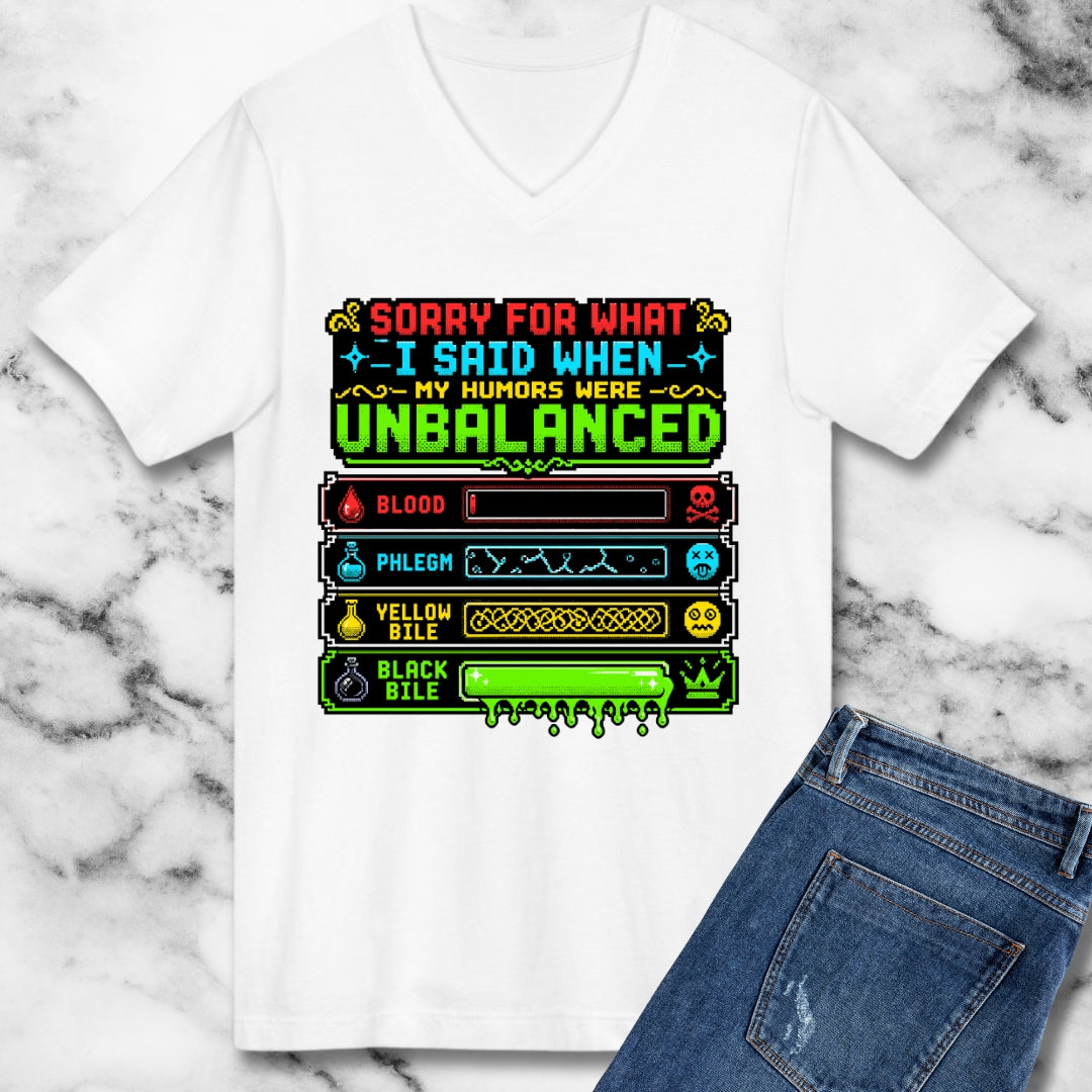 8 Bit Sorry for What I Said Humors V-neck