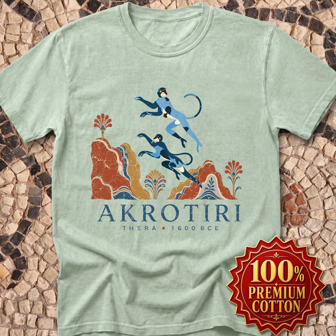 Blue Monkeys Santorini Akrotiri Premium Tee