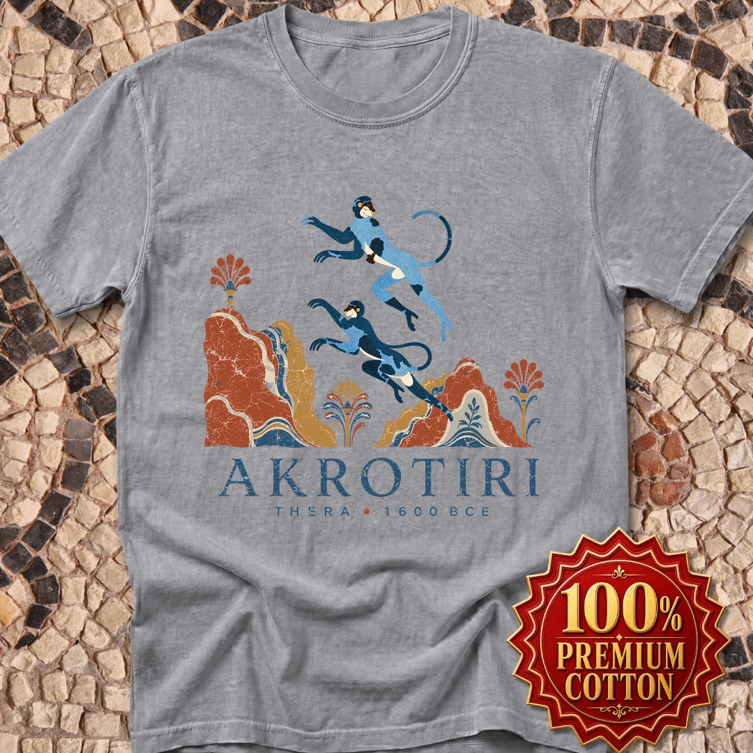 Blue Monkeys Santorini Akrotiri Premium Tee