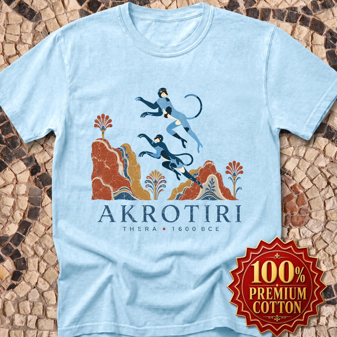 Blue Monkeys Santorini Akrotiri Premium Tee