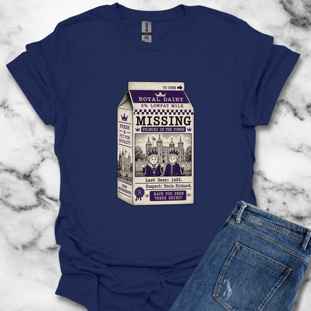 Princes in the Tower Missing Milk Carton T-Shirt