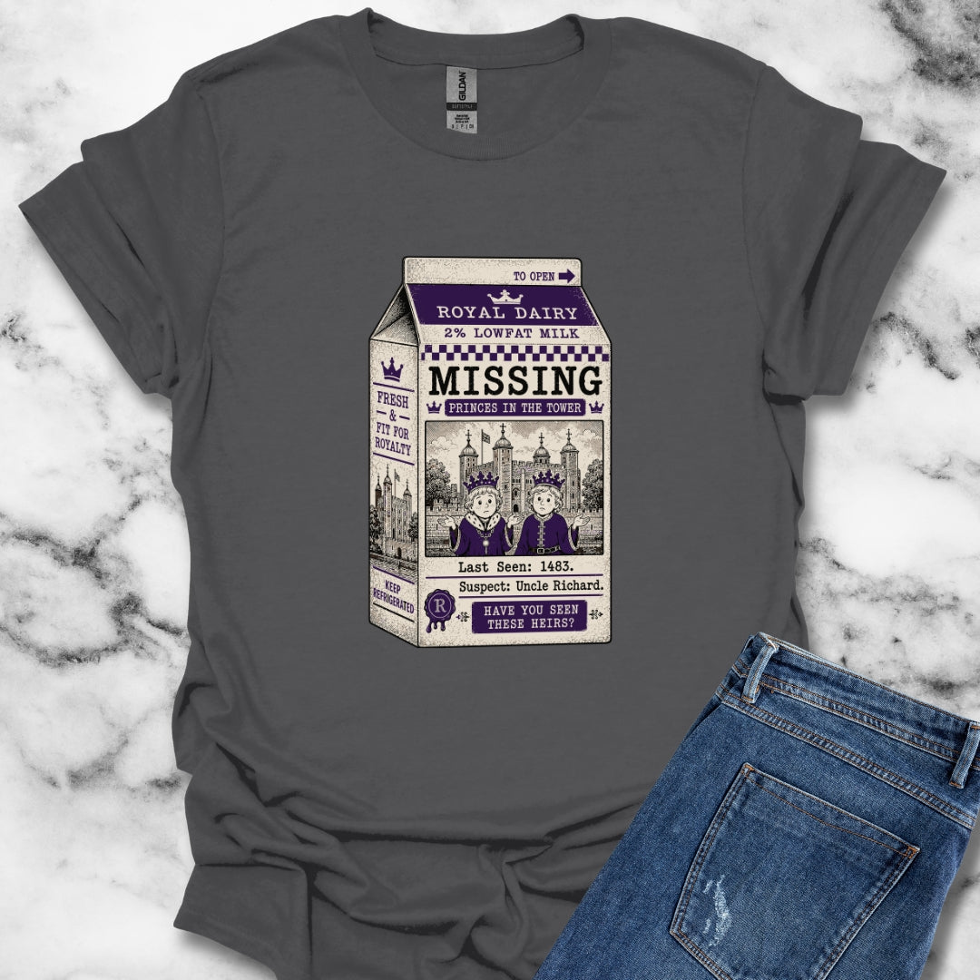 Princes in the Tower Missing Milk Carton T-Shirt