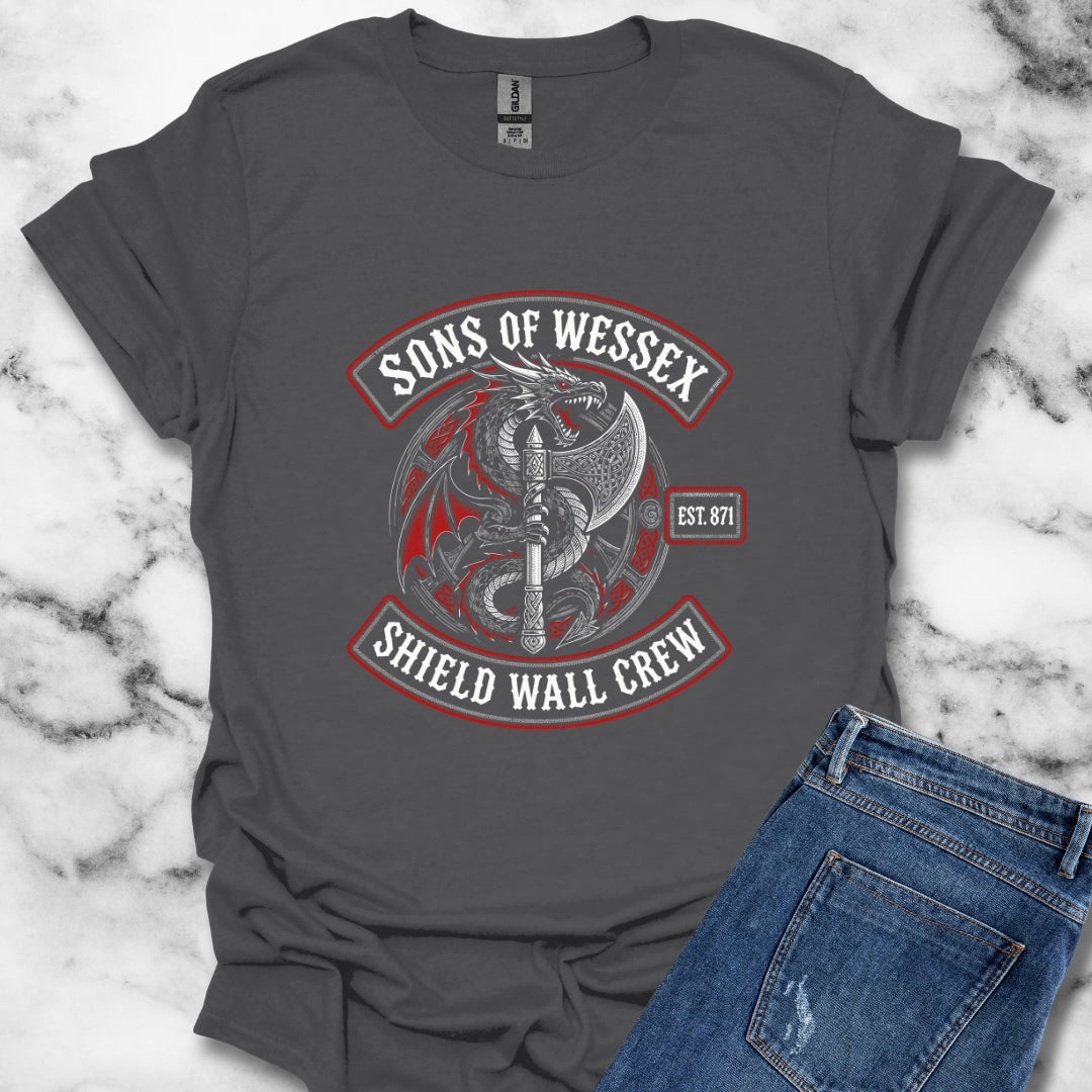 Sons of Wessex Shield Wall Crew T-Shirt