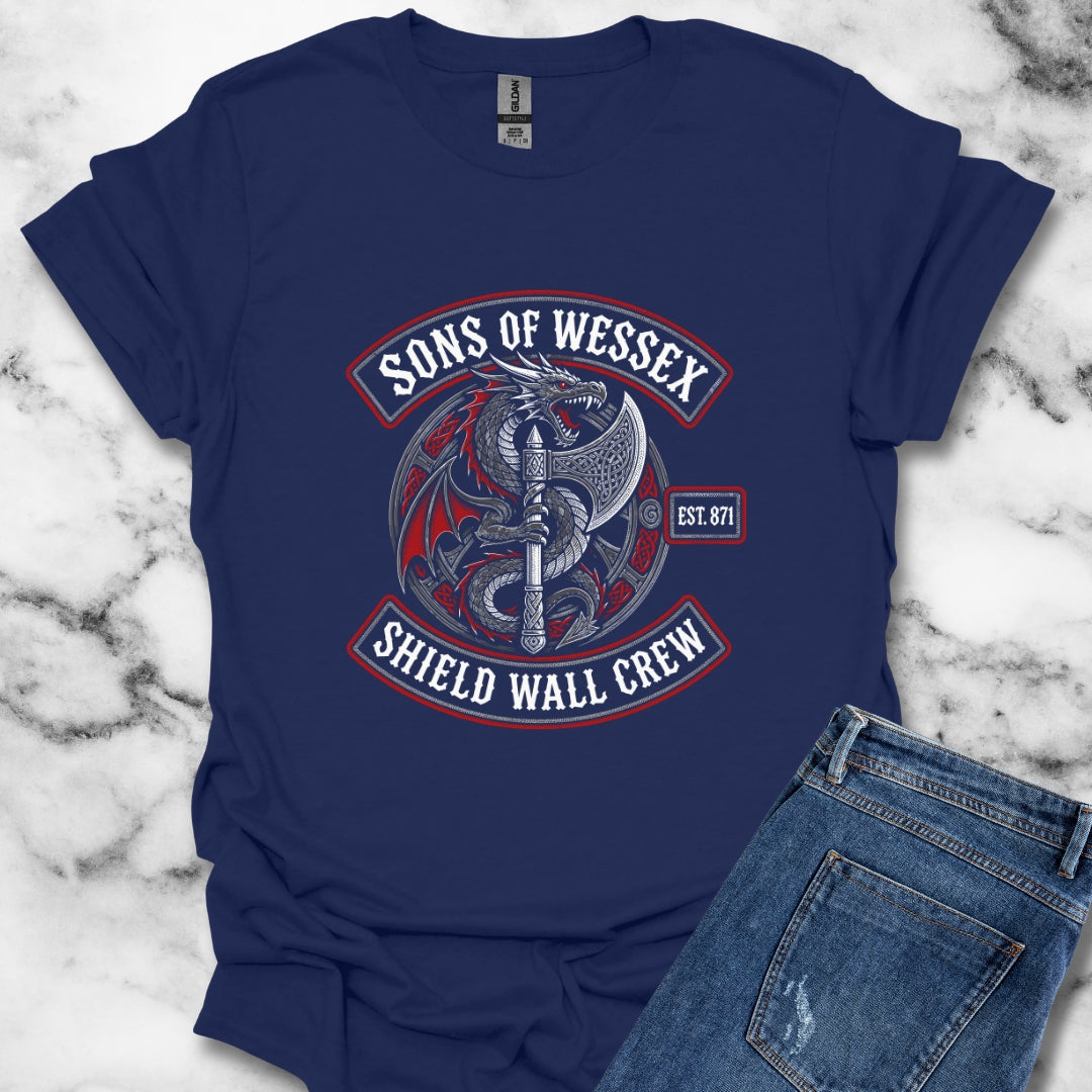 Sons of Wessex Shield Wall Crew T-Shirt