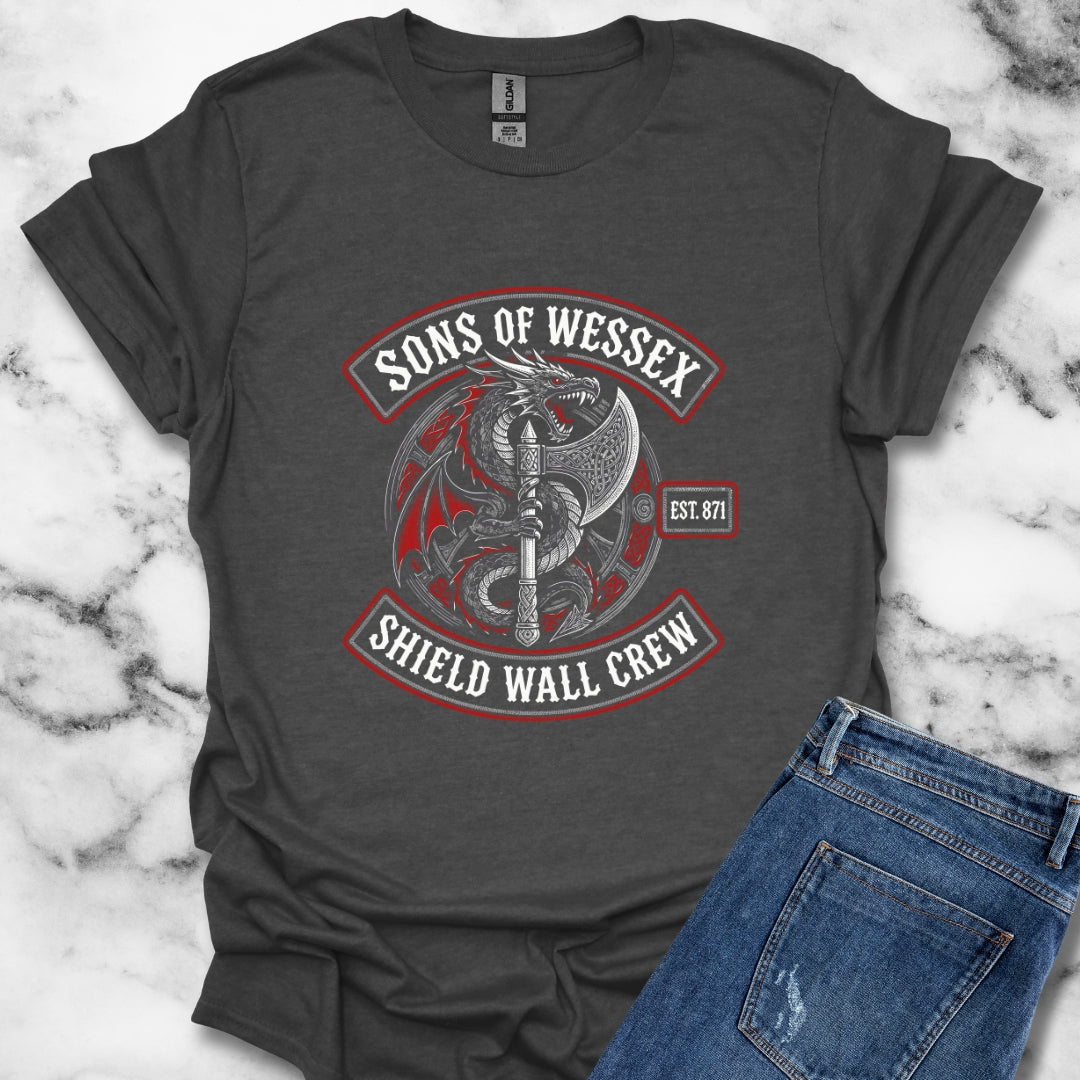 Sons of Wessex Shield Wall Crew T-Shirt