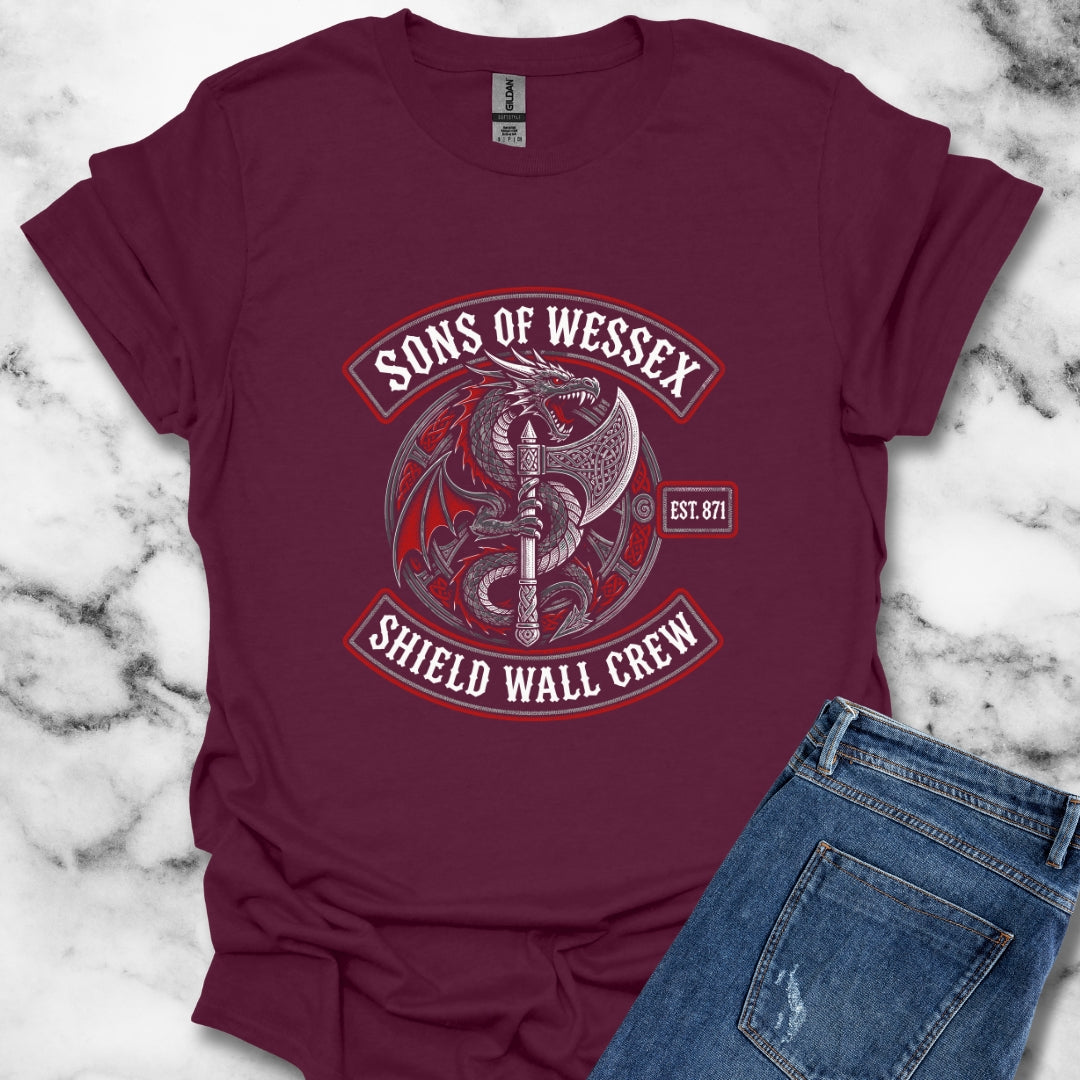 Sons of Wessex Shield Wall Crew T-Shirt