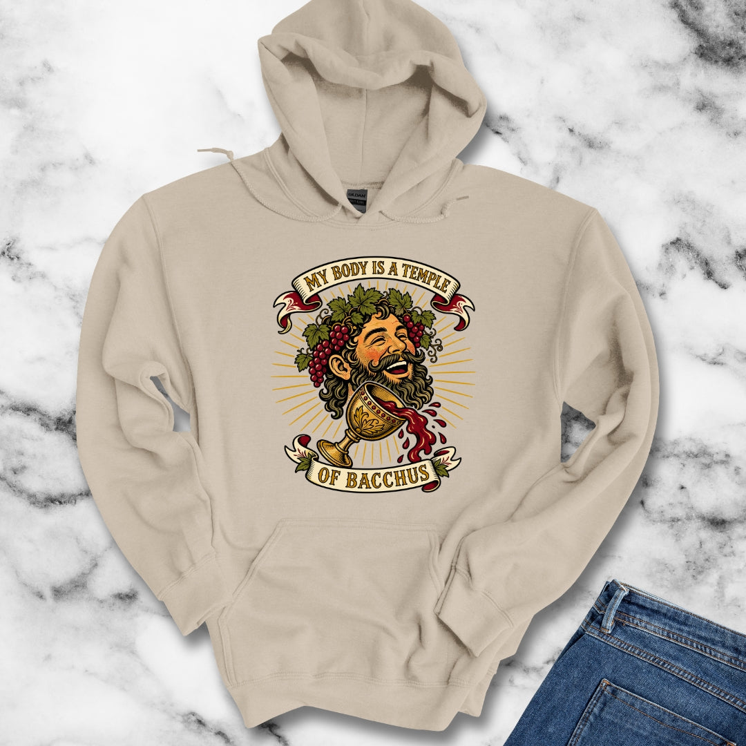 My Body is a Temple of Bacchus Hoodie