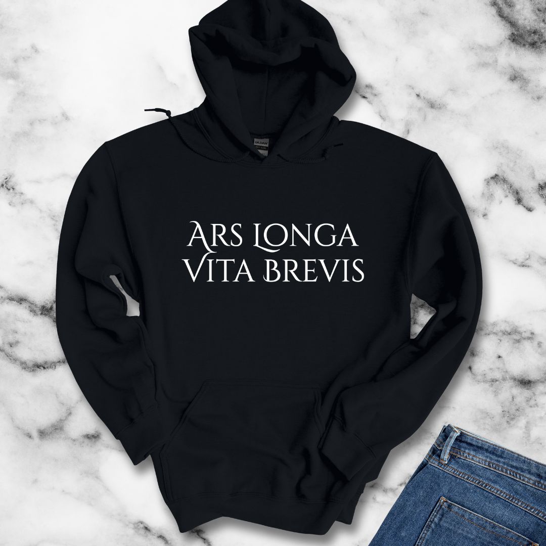 Art is Long Life is Short Latin Hoodie
