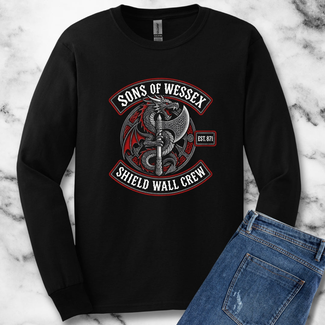 Sons of Wessex Shield Wall Crew Unisex Long Sleeve Tee