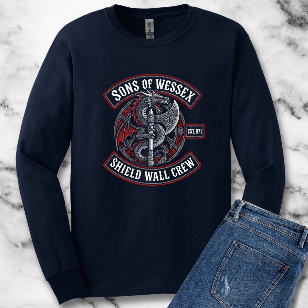 Sons of Wessex Shield Wall Crew Unisex Long Sleeve Tee