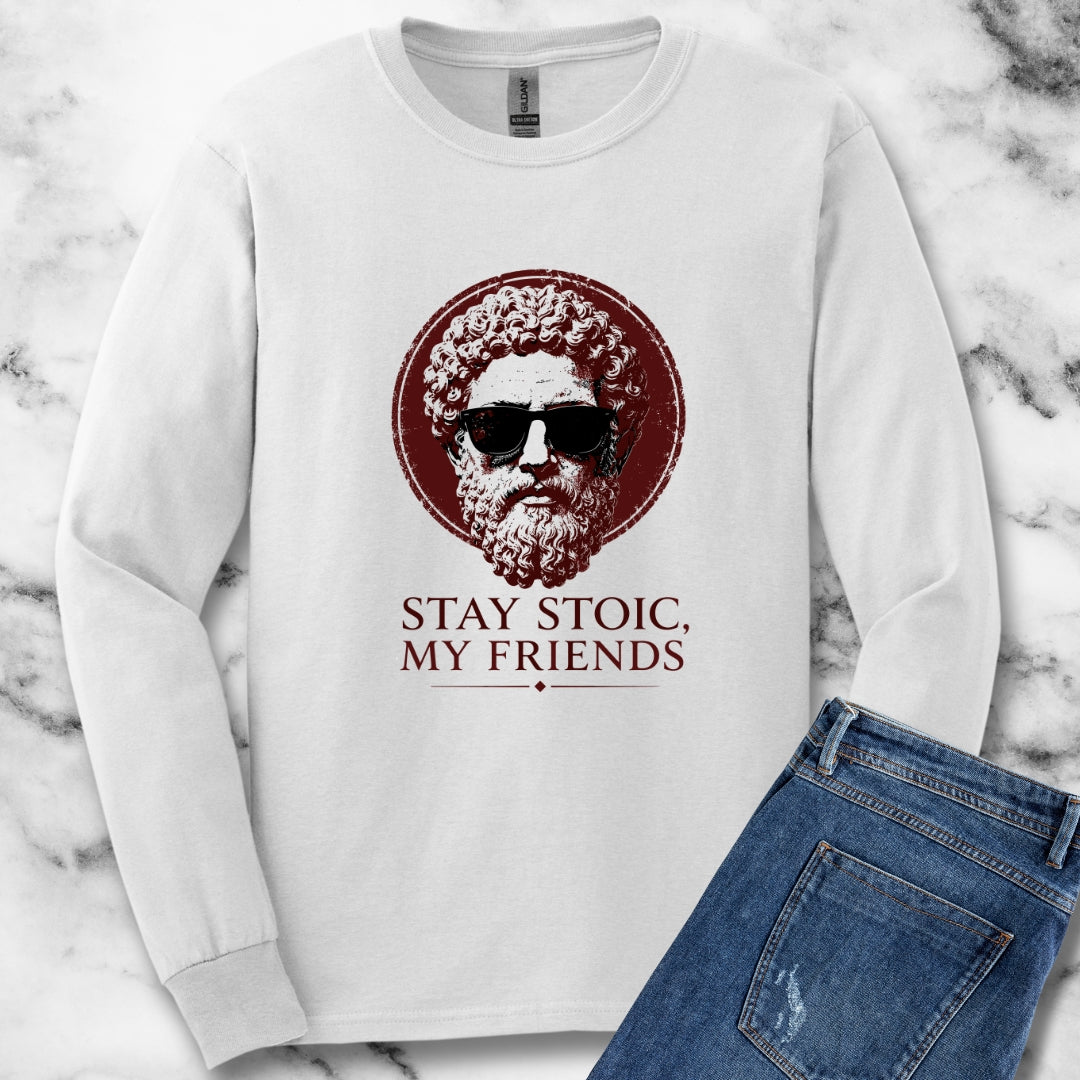 Aurelius Stay Stoic My Friends Unisex Long Sleeve Tee