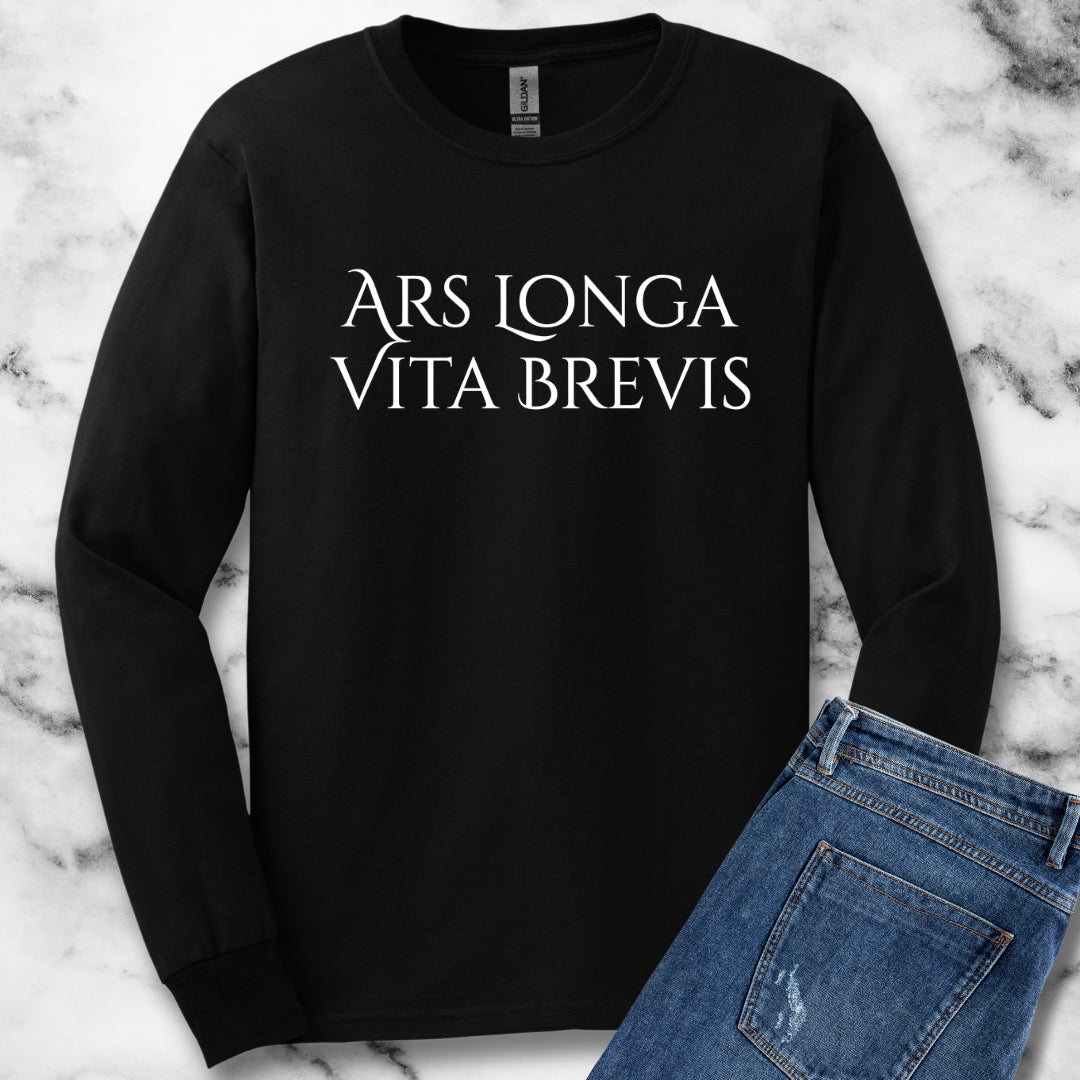 Art is Long Life is Short Latin Unisex Long Sleeve Tee