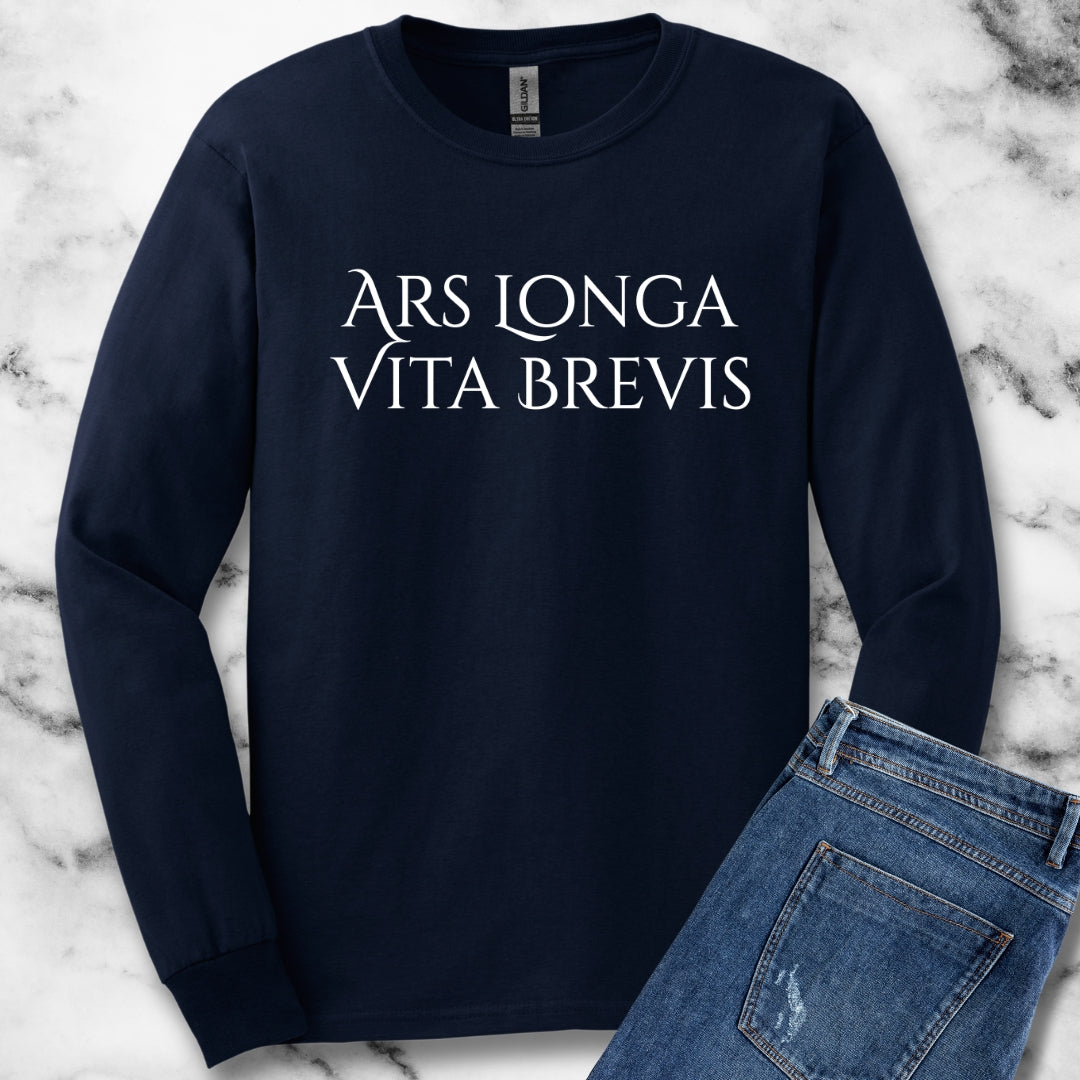 Art is Long Life is Short Latin Unisex Long Sleeve Tee