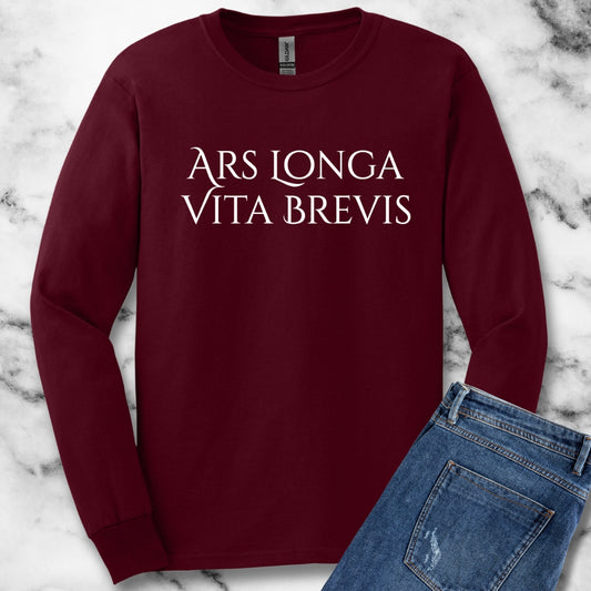 Art is Long Life is Short Latin Unisex Long Sleeve Tee