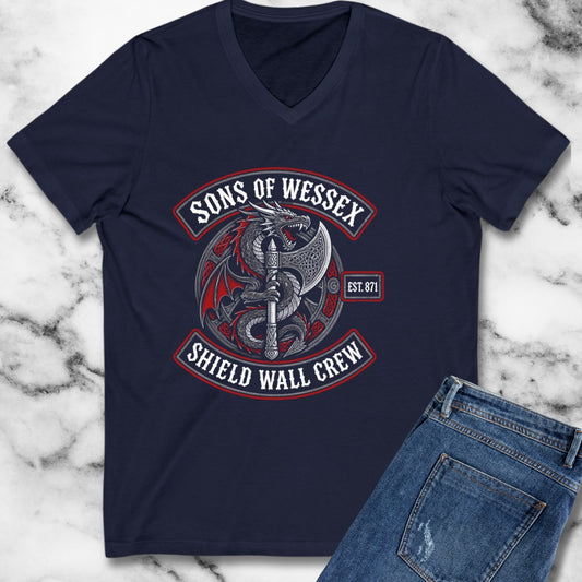 Sons of Wessex Shield Wall Crew V-Neck