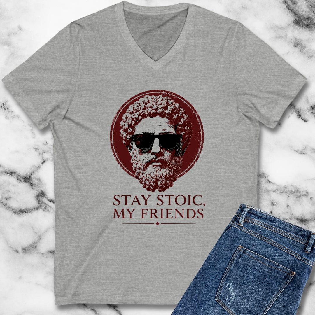 Aurelius Stay Stoic My Friends V-neck