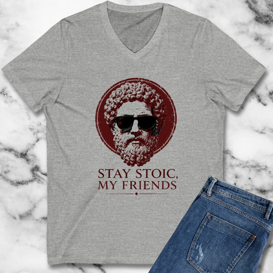 Aurelius Stay Stoic My Friends V-neck